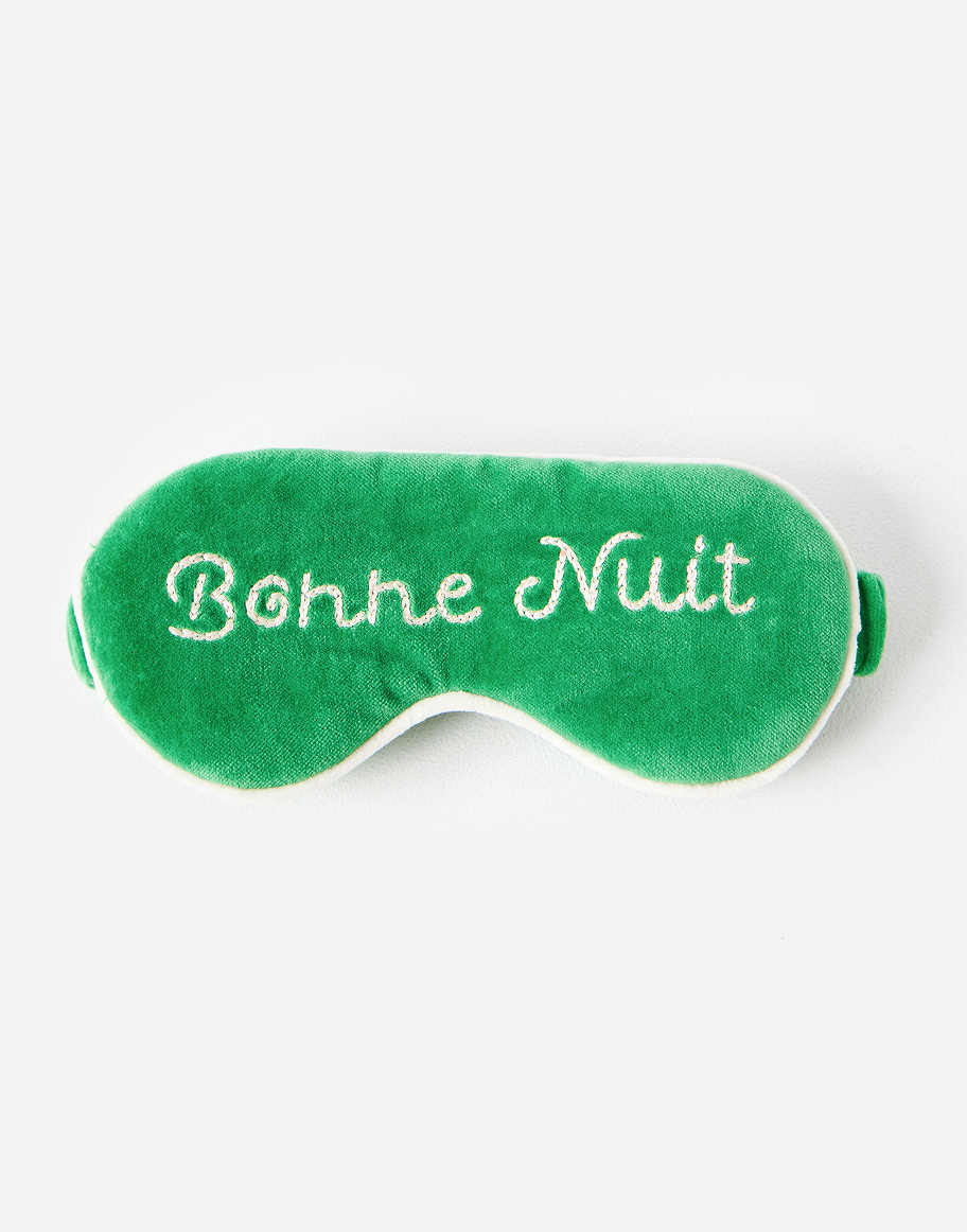 Bonne Nuit Green Eye Mask